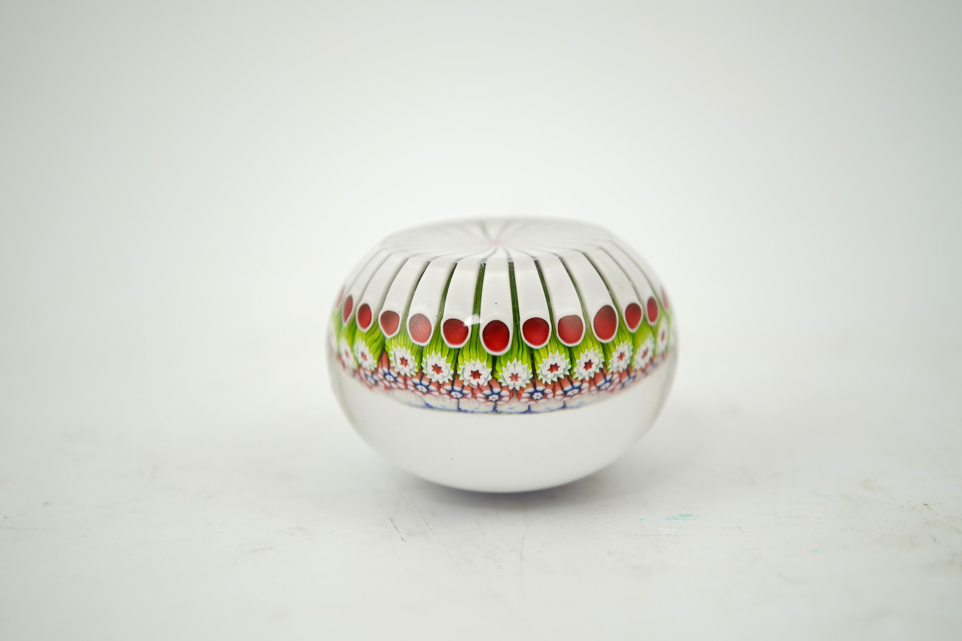 A rare St. Louis concentric millefiori paperweight, mid 19th century